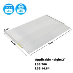 Threshold Ramp 2″ Aluminum Door Ramp 700 lbs Wheelchair