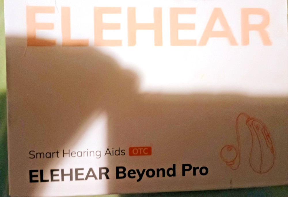 Brand New ELEHEAR Beyond Pro OTC Hearing Aids RIC Champagne Beige