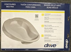 * OPEN BOX * Drive Contoured Bed Pan PC23212 Lightweight Durable Polyethylene
