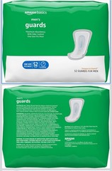 Men’S Incontinence Guards, Maximum Absorbency, 52 Count, (1 Pack of 52) See Note