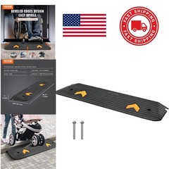 Heavy Duty Wheelchair Ramp 1 Inch Rise Rubber with 33069 Pounds Load Capacity