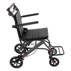 Transport Wheelchair Portable Traveling Fold Wheel Chair Foldable 100kg/220.46lb