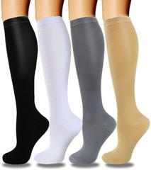 3 Pack Compression Socks (8-15mmHg) Moisture Wicking Support Stockings