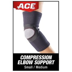 ACE Elbow Compression Support: L / XL (Black)