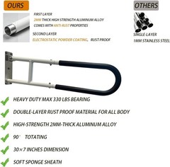30 inches Toilet Grab bar Handicap Grab bar for Seniors Elderly and Disabled