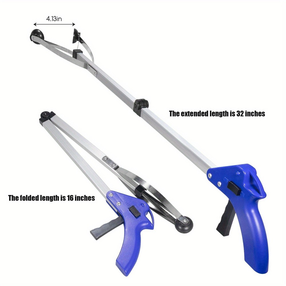 2Packs Garbage Picking Tool 81cm/32Inch Long Hand Picker Aluminum Garbage Picker