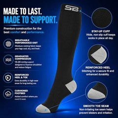 SB SOX 3-Pair Compression Socks for Men & Women (15-20mmHg) – Best Compressio…