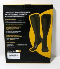 CAMBIVO 3 Pair Black Compression Socks Model CS60 Size: Small-Medium NIB