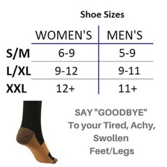 Copper 3 Pairs Compression Socks Running 30 – 40 mmHG Foot Pain Relief S/2XL