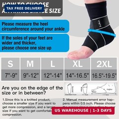 Ankle Support Brace for Women Men, 1 Pair Achilles Tendonitis Brace for Plantar