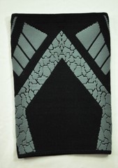 knee brace size large black green stretch non-slip grip