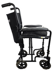 DRIVE Aluminum Transport Wheelchair Chair Steel ATC19-Black 8″ Wheel 300 lb