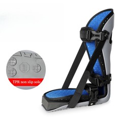 Black Plantar Fasciitis Night Splint Large Hook and Loop Strap for The Foot Heel