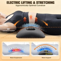 3 In 1 Electric Lumbar Support Pillow Smooth Spine Triple Fusion Back Massager