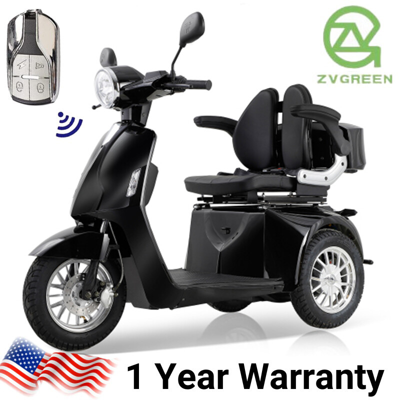3 Wheels Heavy Duty Mobility Scooters for Seniors 800W 60V 20AH 330lbs 36 Miles