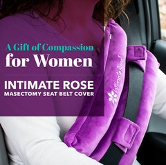 Post Surgery Seat Belt Pillow for Mastectomy by Intimate Rose -For Breast Cancer