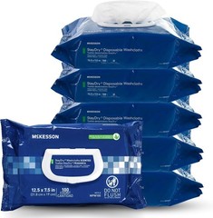 Staydry Disposable Washcloths with Aloe, Pre-moistened, 8 X 12″, Soft Pack