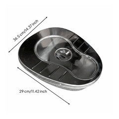 Stainless Steel Bedpan Easy to Clean Lidded Bedpan Rust Resistant for Patients