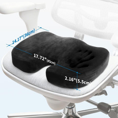 Memory Foam Seat Cushion for Office Chair & Car – Tailbone, Sciatica & Coccyx Pa