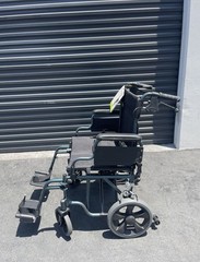 NOVA Lightweight Transport Chair, 300lbs Capacity, 12” Rear Wheels, OPENBOX BLUE