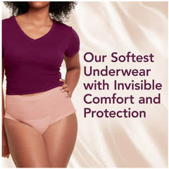 Depend Silhouette Incontinence & Postpartum Bladder Leak Underwear, M, 56 Count