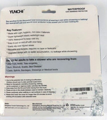 Yunchi Waterproof Extra-Wide Leg Cast Cover – Adult Long Leg – Reusable