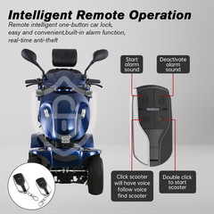 1000W 4-Wheel Heavy Duty Mobility Scooters w/ 16″ Tire for Seniors 500lbs 15MPH