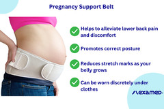 FlexaMed Pregnancy Belly and Back Support Brace – 6 Inches