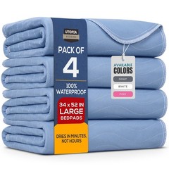 Utopia Bedding Waterproof Incontinence Bed Pads 34 x 52 Inches (Pack of 20,…