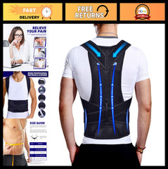 Posture Corrector Back Brace for Men & Women – Lumbar Support, Pain Relief, Full