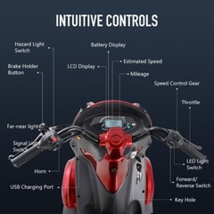 1000W Heavy Duty 4 Wheels Mobility Scooter w/ Roof 40 Miles 15 MPH for Seniors
