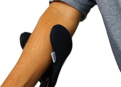 KMINA Forearm Crutch Pads (x2 Units), Open cuff crutches pads (x2), Black