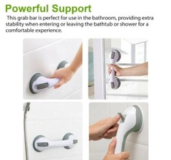 📫One Grip Tub Shower Bar Bath Safety Handle Suction Cup Hand Grab. Lot#119
