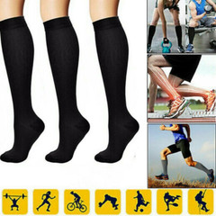 3 Pack Bamboo Compression Socks (8-15mmHg) Moisture Wicking Support Stockings