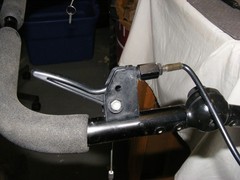 SUNRISE QUICKIE IRIS TILT-IN SPACE WHEELCHAIR PUSH HANDLE W/BRAKE HANDLES*TESTED