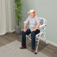 330lb Toilet Chair Bedside Commode w/ Bed Pan 3* EVA Seat Pads Height Adjustable