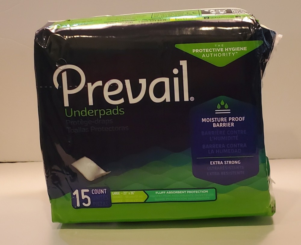 Prevail Fluff Underpads Large 23″ x 36″ 15 Count FREE Shipping