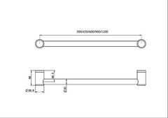 Nero Care Grab Rail 300mm Special Need Safety Bathroom Brushed Gold NRCR3212BG