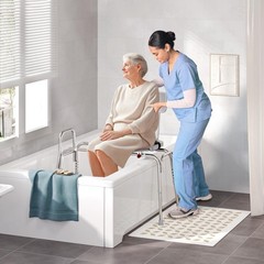 400lb Sliding Tub Transfer Bench Shower Chair Sliding Shower Chair & Backrest