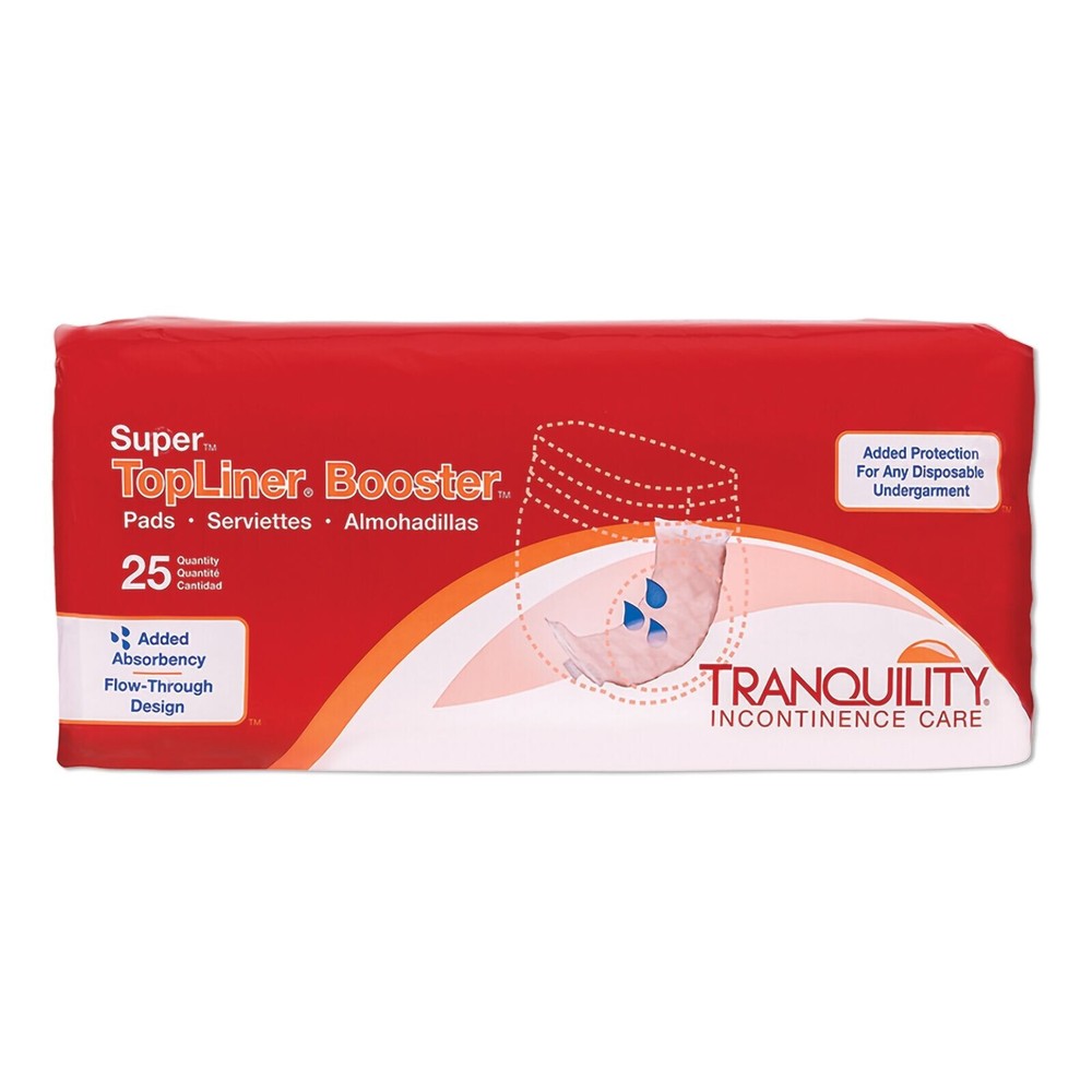 Tranquility TopLiner Super Booster Pad 4-1/4 X 15 Inch 25 Pack