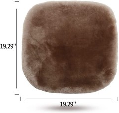 Sheepskin Auto Seat Pad – Soft Wool Cover, Breathable, Universal Fit, Dark Grey