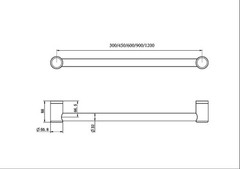 Nero Tapware Mecca Care Accessible Grab Rail 300mm Special Need Safety Ambulant