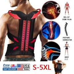 Adjustable Posture Corrector Low Back Support Shoulder Brace Belt For Men&Women