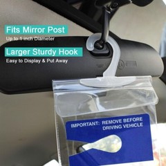 2x Handicap Parking Permit Placard Protector Cover Hanger Car Holder Hang Sleeve