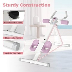 Adjustable Abdominal Trainer with Elbow Support Knee Protection and LCD Monitor