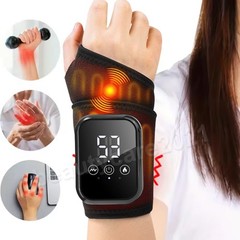 Hand Wrist Heated Massager Carpal Tunnel Arthritis Pain Relief 3 Vibration Modes