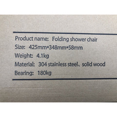 Folding Teak Shower Seat Wall Mounted,Fold down Shower Seat,Foldable Shower READ