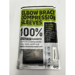 Pair of Crucial Compression Unisex Elbow Brace Compression 1 Pair BLACK Large