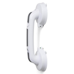 Medline 12 in Suction Cup Grab Bar w/ Locking Indicator, White/Gray