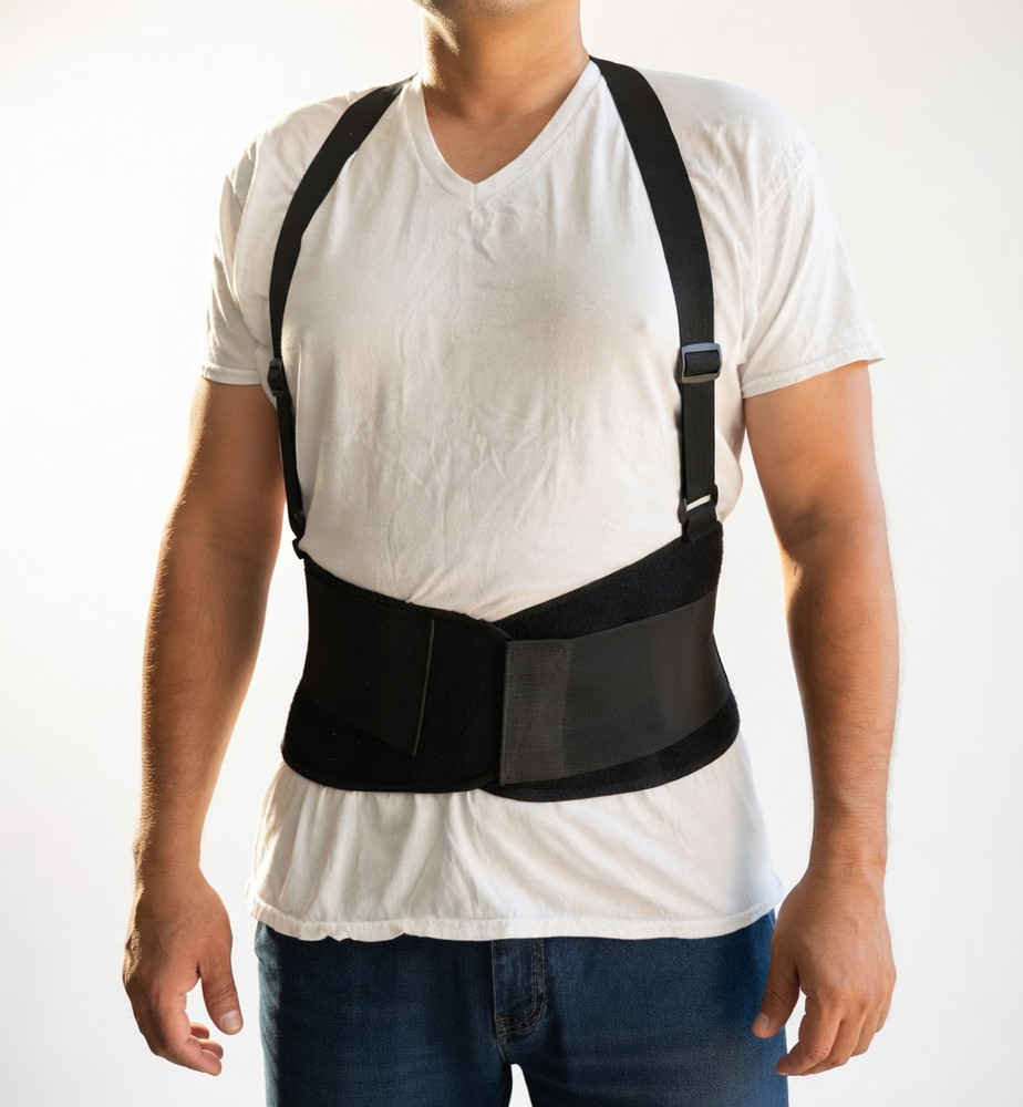 Adjustable Work Back Brace Support Belt Lower Lumbar / Heavy Duty Lifting